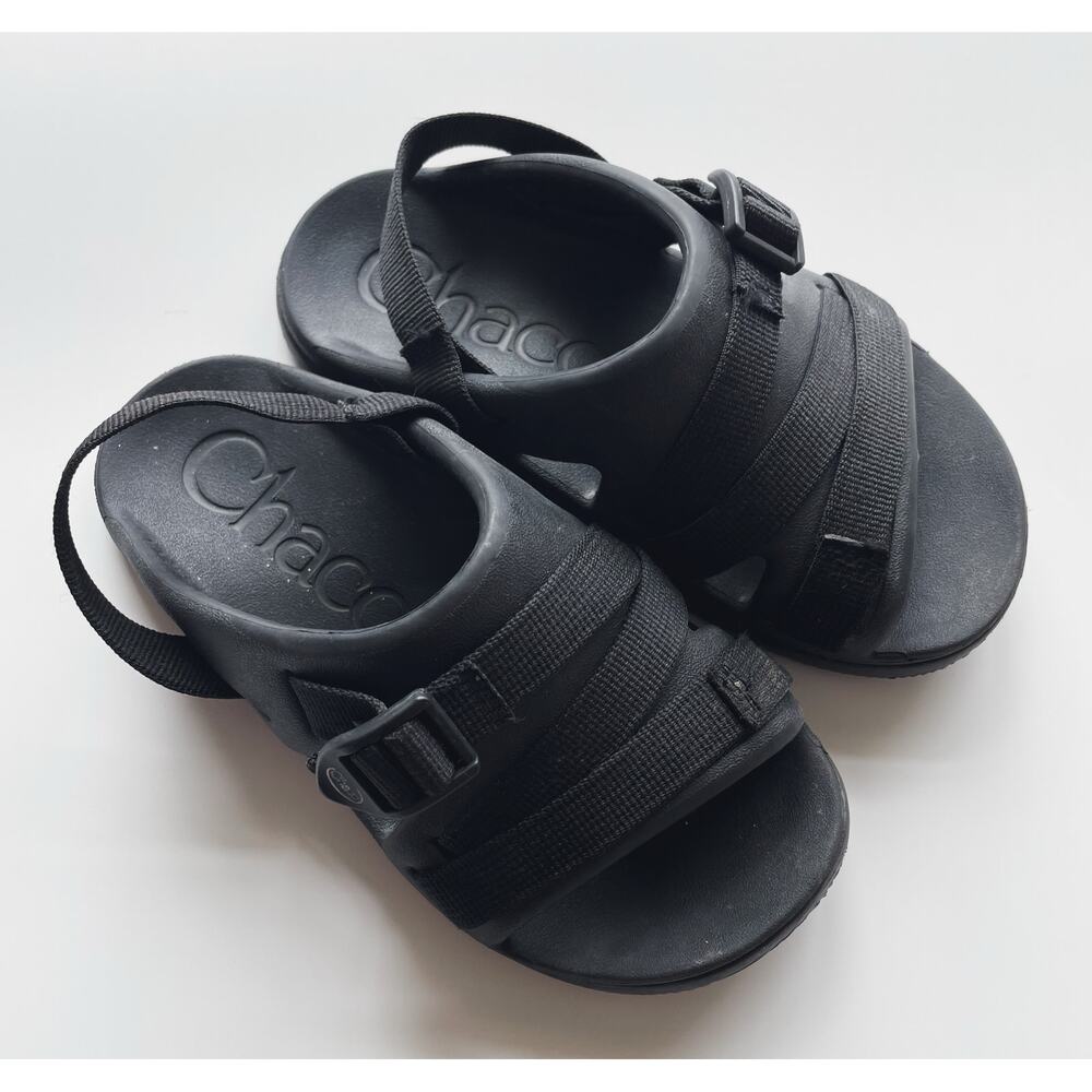 Kid's Chaco Chillos Sport Black Adjustable Sandals Size 1